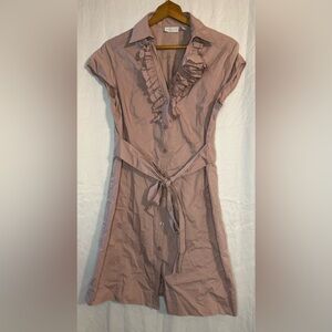 New York & Company Women’s Pink/Blush V-neck Dress size Large with Cap Sleeve